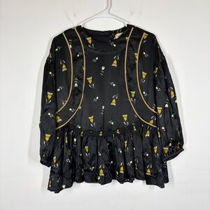 Bibliotheque New York 100% Silk Blouse Size Small